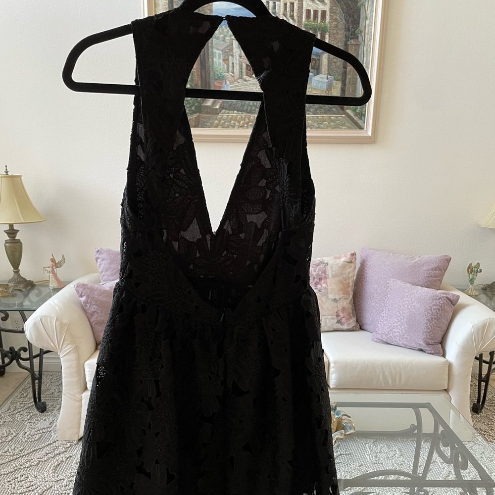 Tobi Black Flounce Skater Dress - Picture 6 of 7